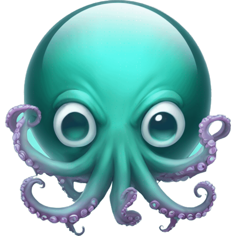 crystal ball with surgical turquoise octopus emoji