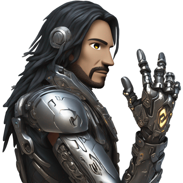 Cyberpunk Johhny silverhand metal arm emoji