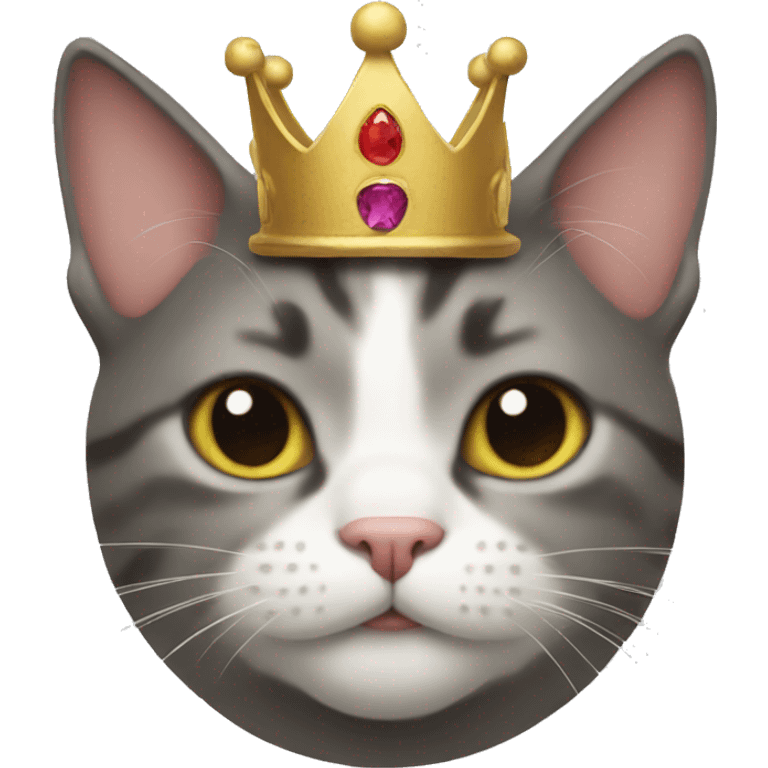 Cat in a crown emoji