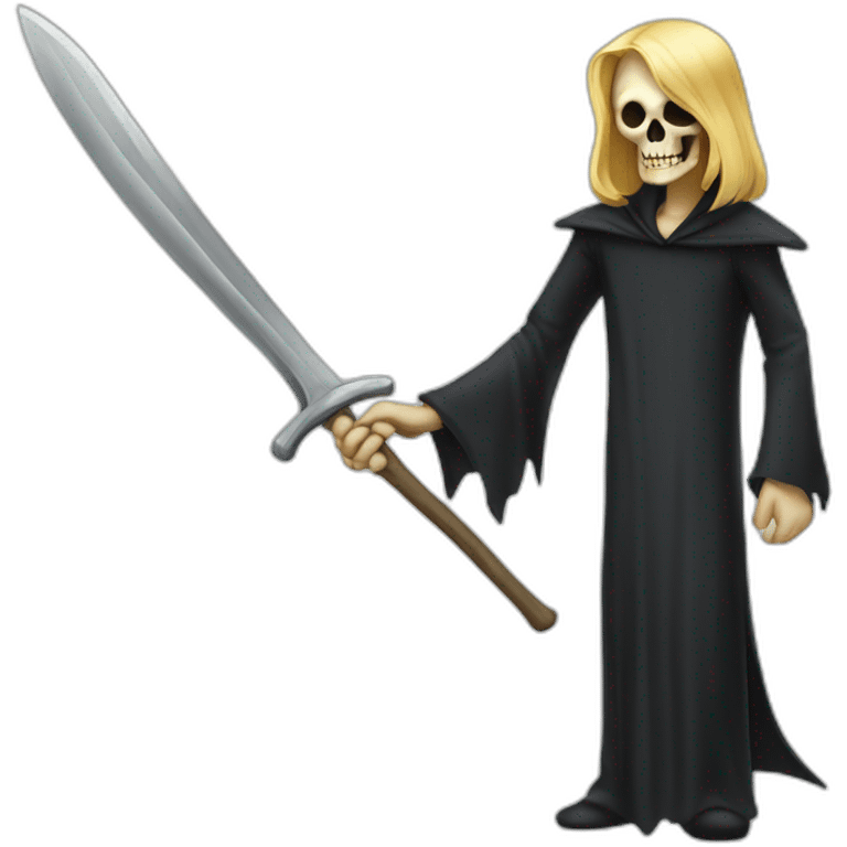 blond grim reaper time sheet emoji