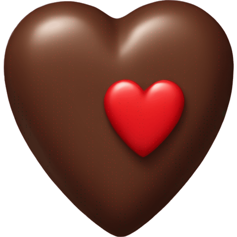 A chocolate with red heart emoji