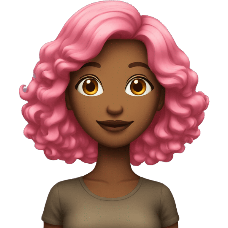 mulher com cabelo colorido emoji