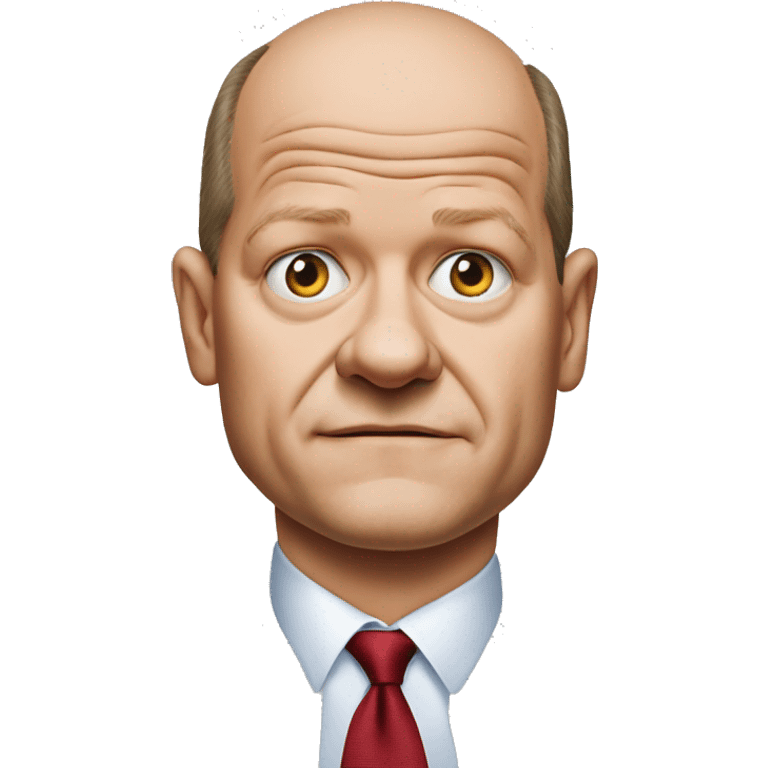 photorealistic Olaf Scholz shrugs emoji