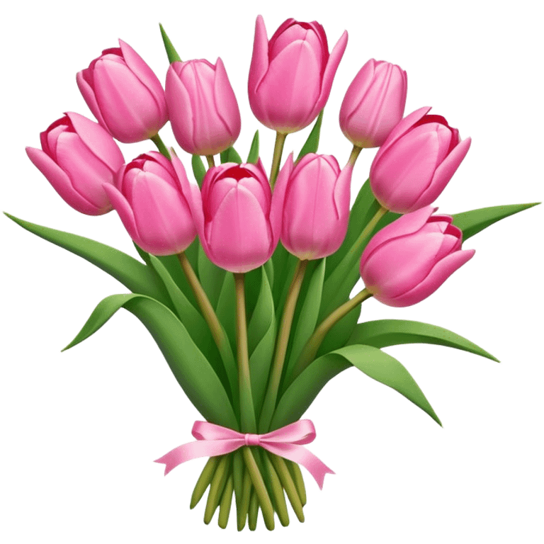 Bouquet of pink tulips emoji