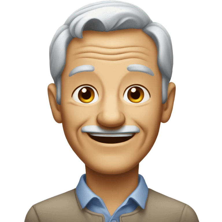 smiling old man portrait emoji