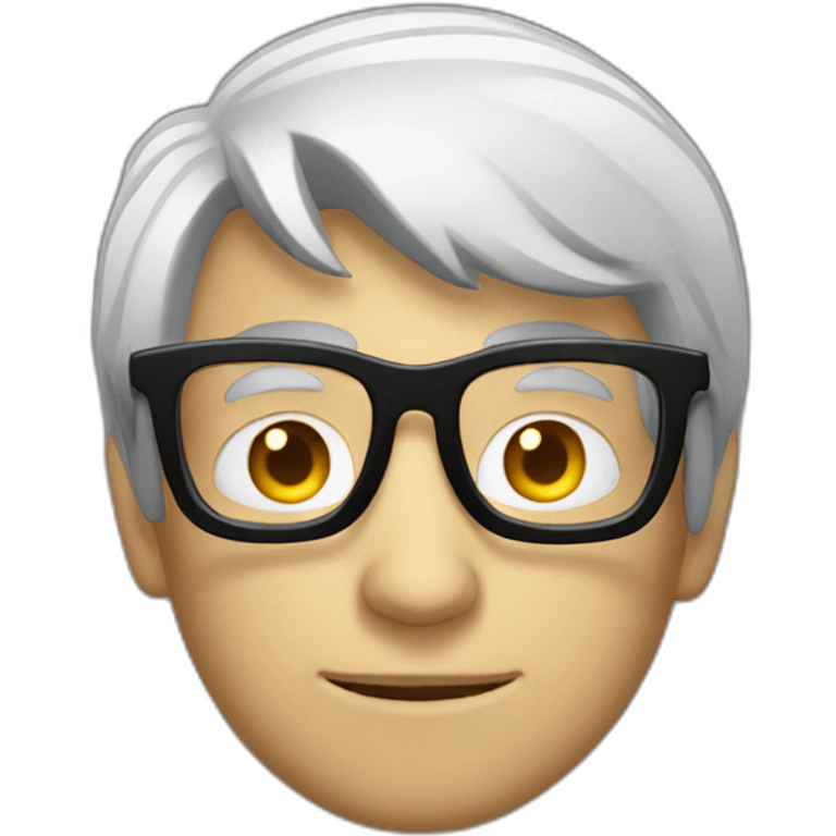 White man Shadow hunter in glasses emoji