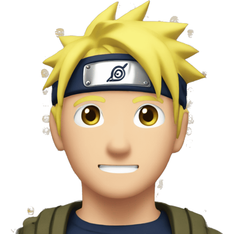 Naruto with a W Nate in front of him emoji