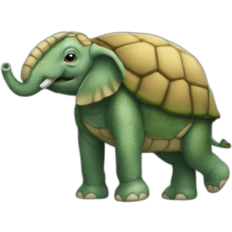 Tortue sur éléphant emoji