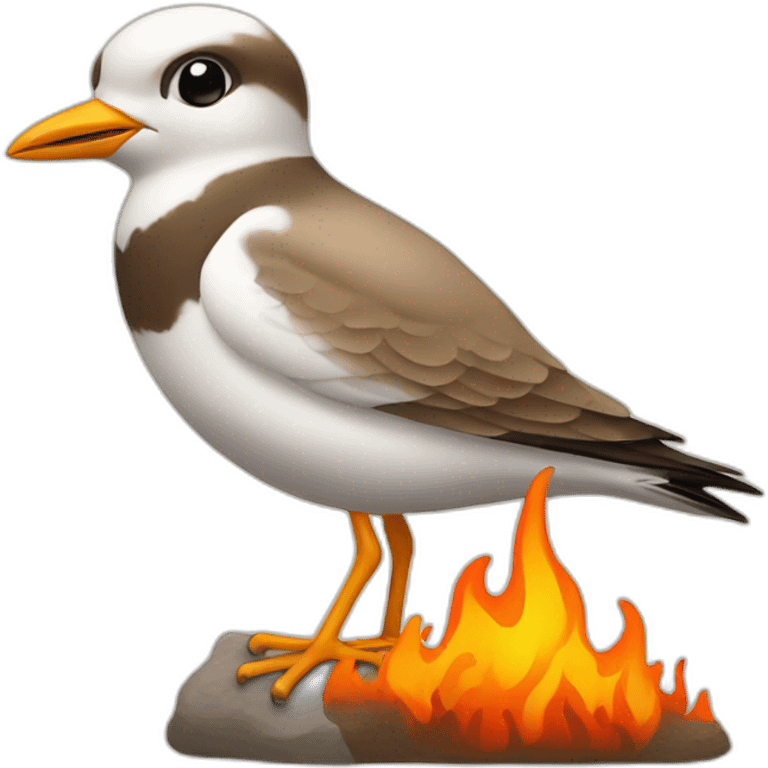 plover with fire emoji