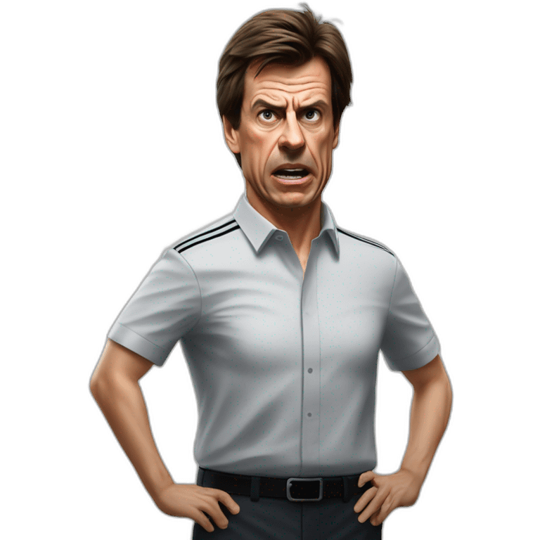 Angry Toto Wolff after both mercedes collide emoji