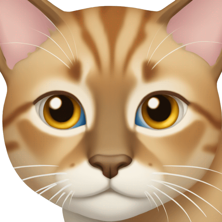 siamese tabby with orange tabby emoji