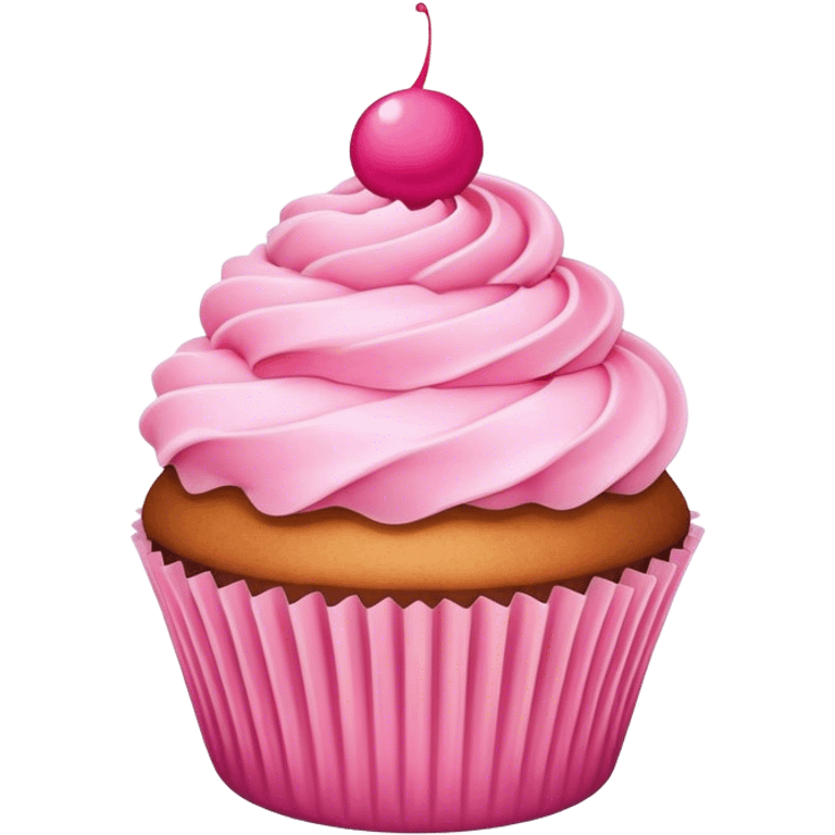 Cupcake with pink icing emoji