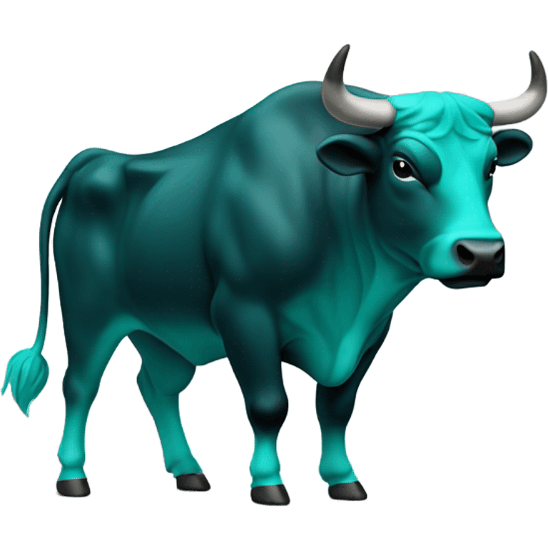 Teal bull emoji