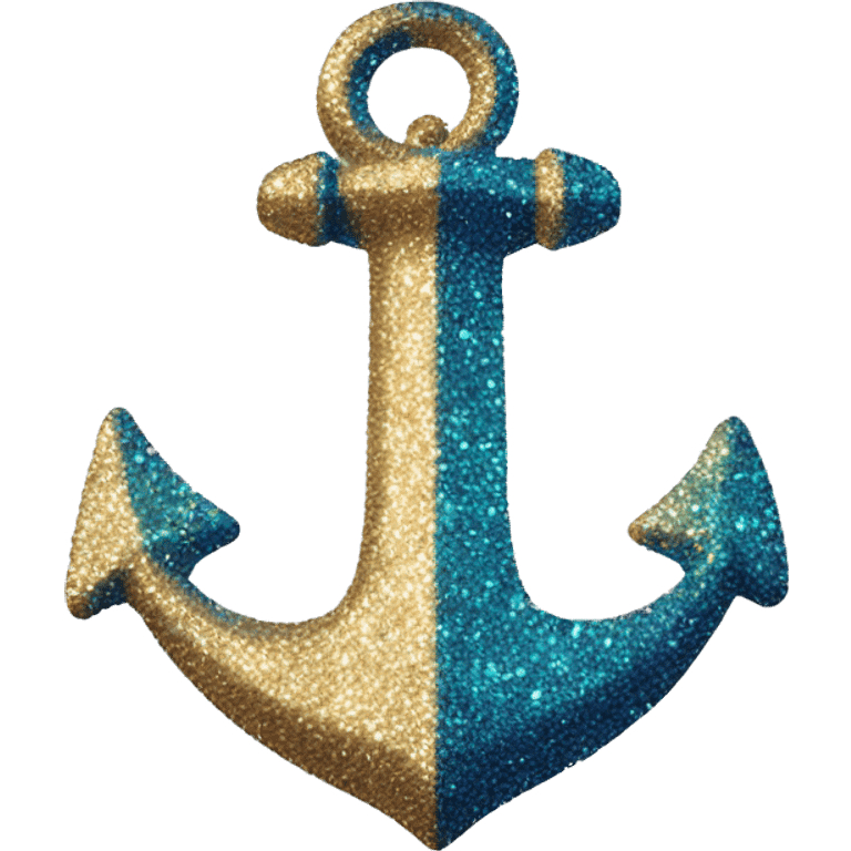 Shiny anchor made of glitter  emoji