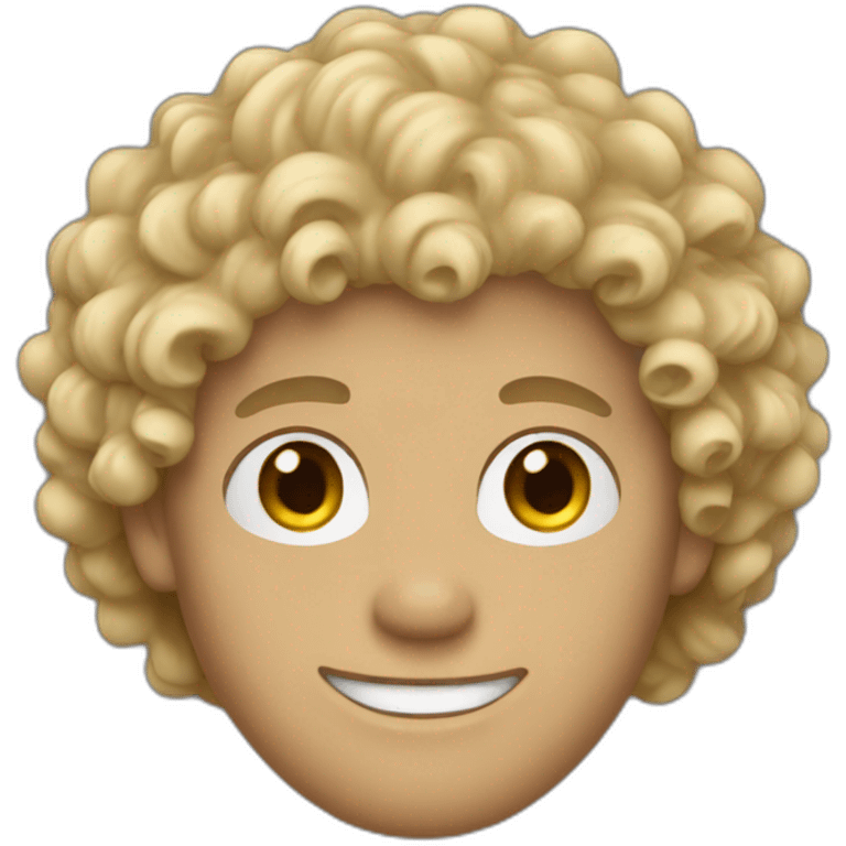 curly haired blonde man emoji