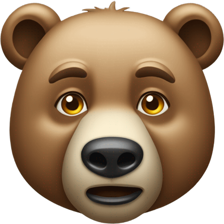 Confused bear emoji