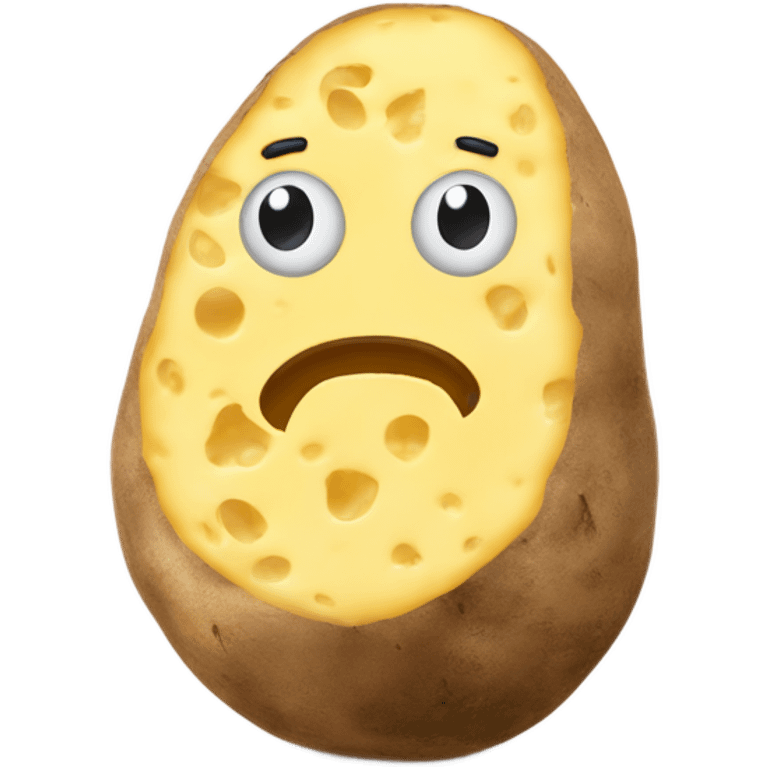 Big backed potato with cheese  emoji