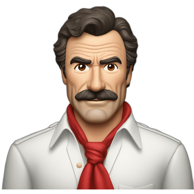 tom selleck with red handkerchief over the forefront emoji