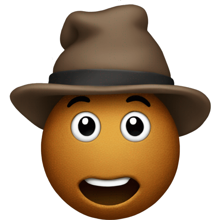 Poop with a hat on emoji