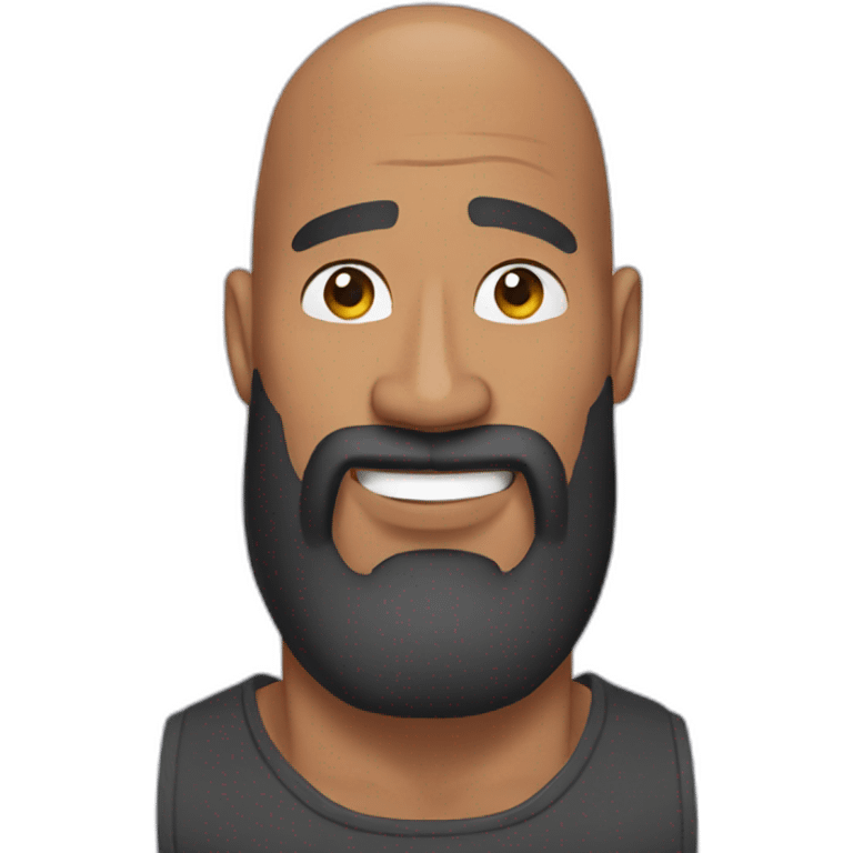 Dwayne Johnson with a long beard emoji