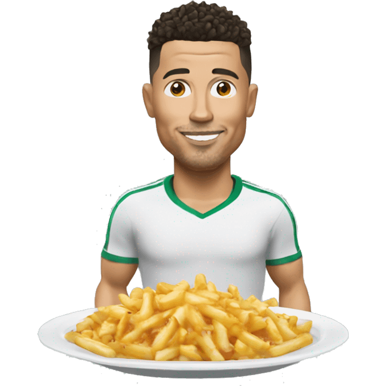 Ronaldo mange une poutine emoji