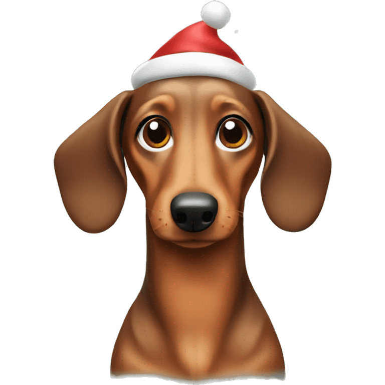 Christmas dachshund emoji