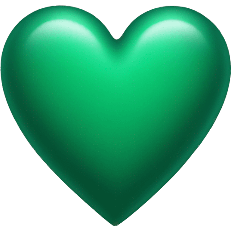 Deep green plain heart emoji emoji