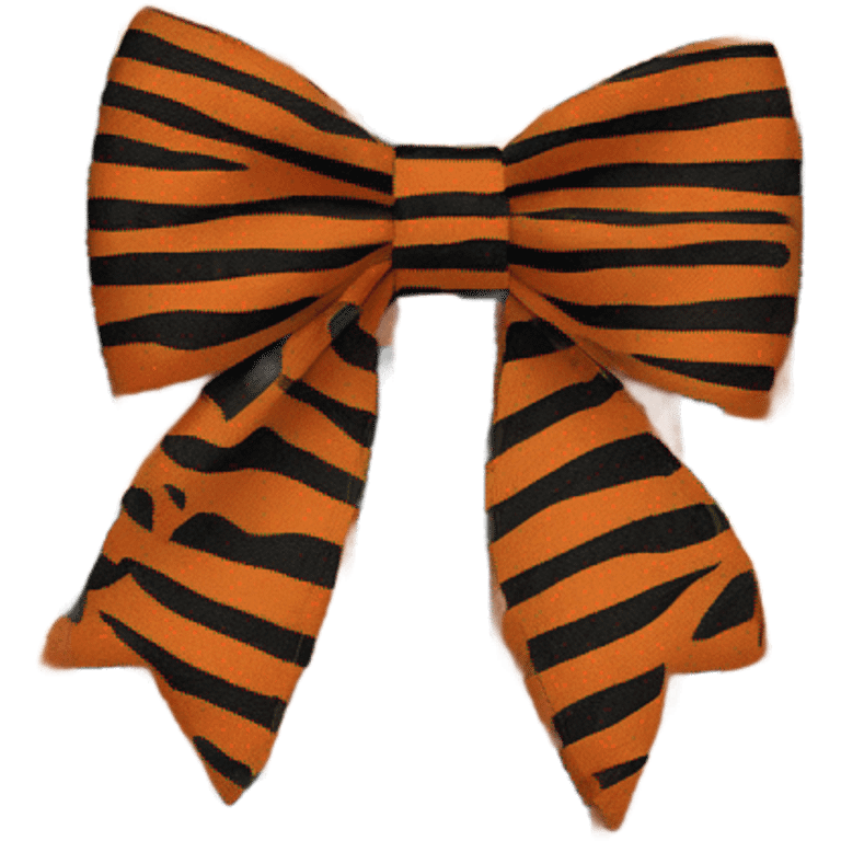 tiger print bow  emoji