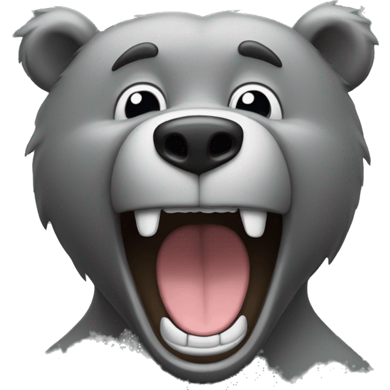 realistic-grey-bear-laughing-with-tears-so-hard emoji