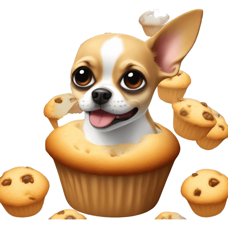 Chihuahua in a muffin emoji