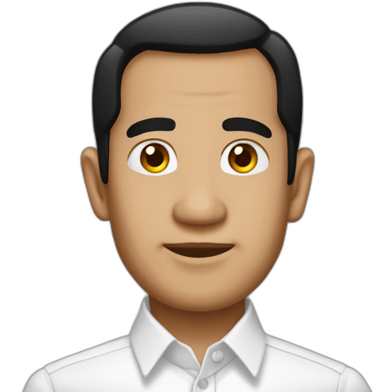 joko widodo wearing a white shirt emoji