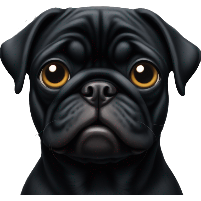 Black pug emoji