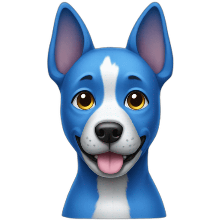 Blue dog emoji