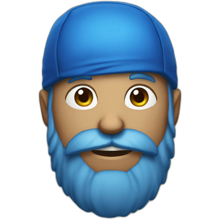 man whith a blue beard emoji