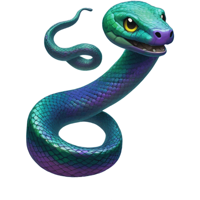 Dark iridescent snake emoji