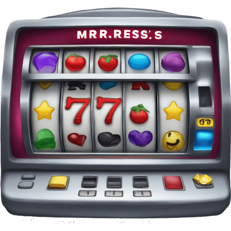 Slot machine labeled "Mrmrsslots" emoji