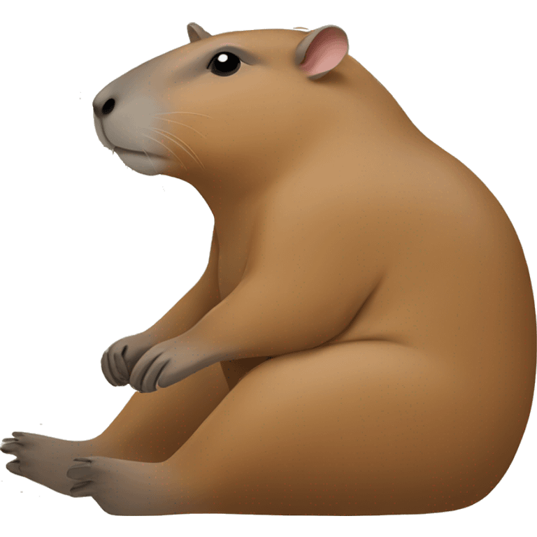 The capybara meditates emoji