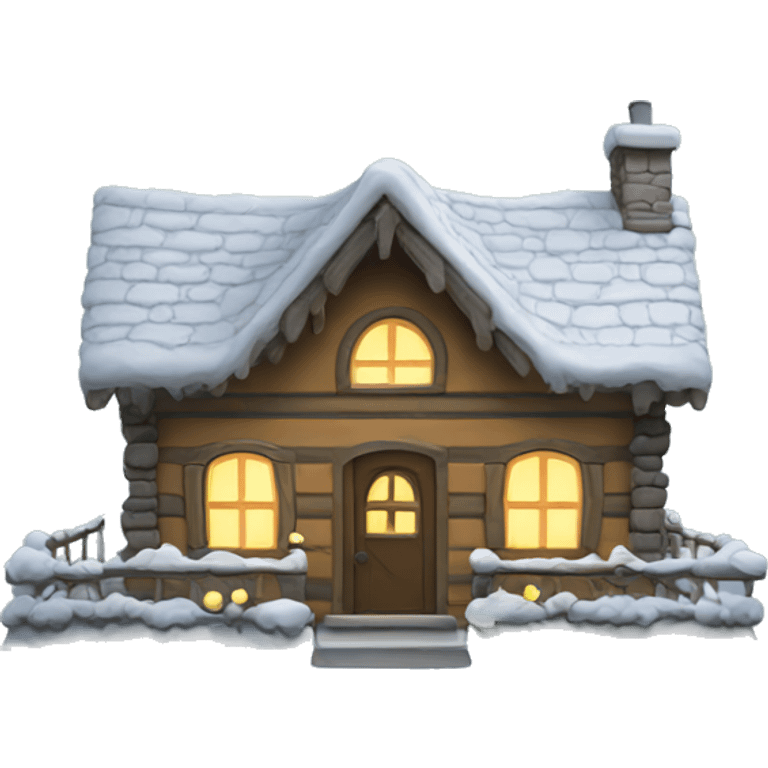 Christmas cottage emoji