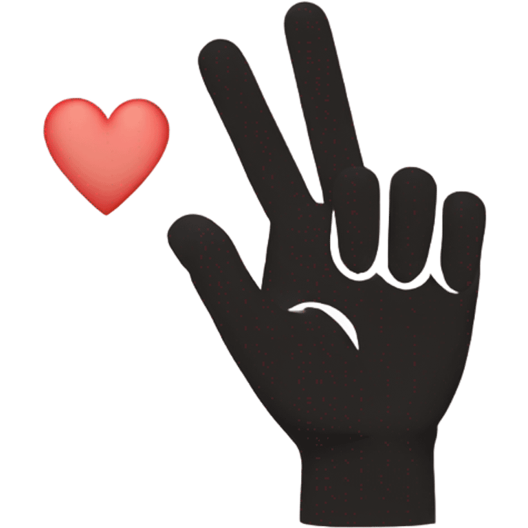 finger heart made by crossing thumb and middle finger  emoji