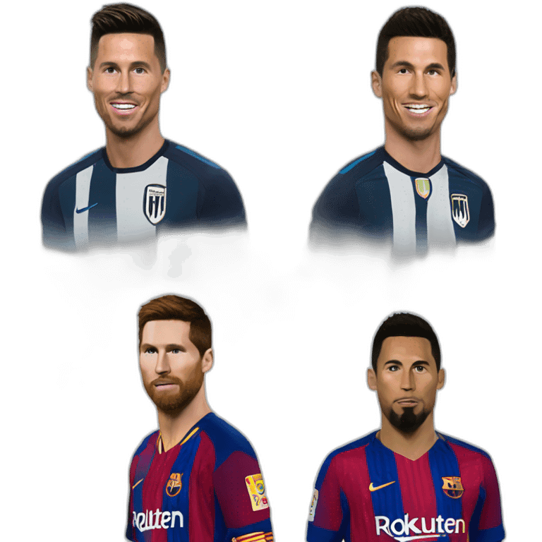 ronaldo messi opposite emoji