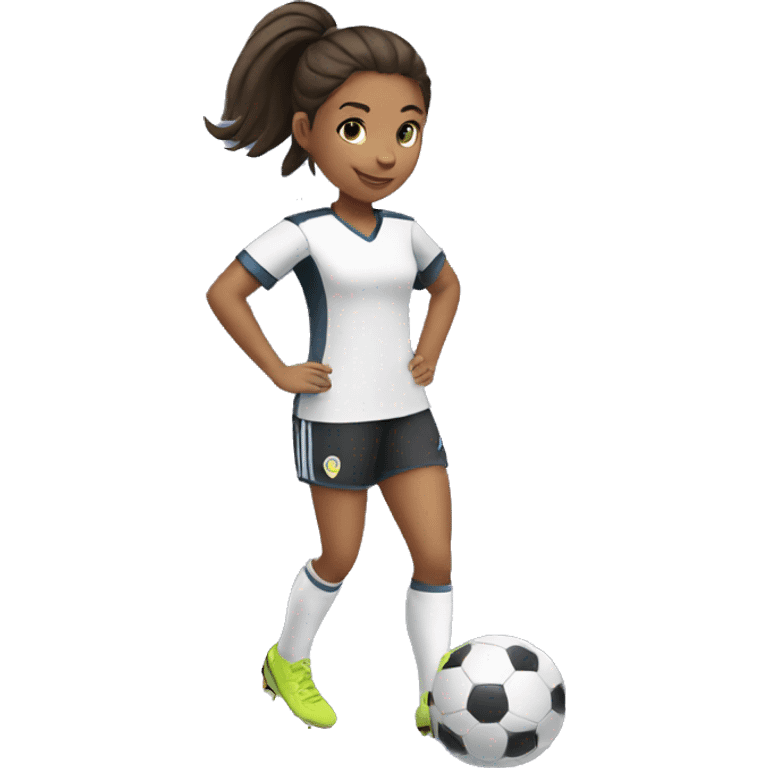 teen girl playing soccer emoji