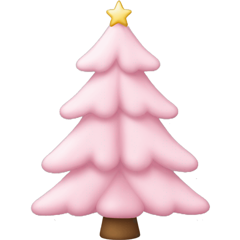 light pink Christmas tree emoji