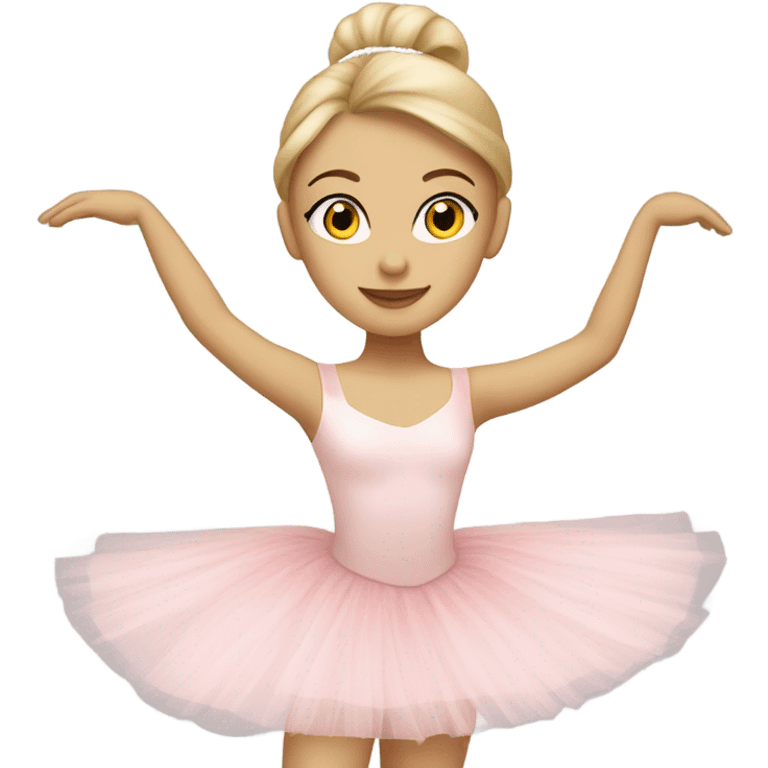 Caucasian ballerina in light pink tutu emoji