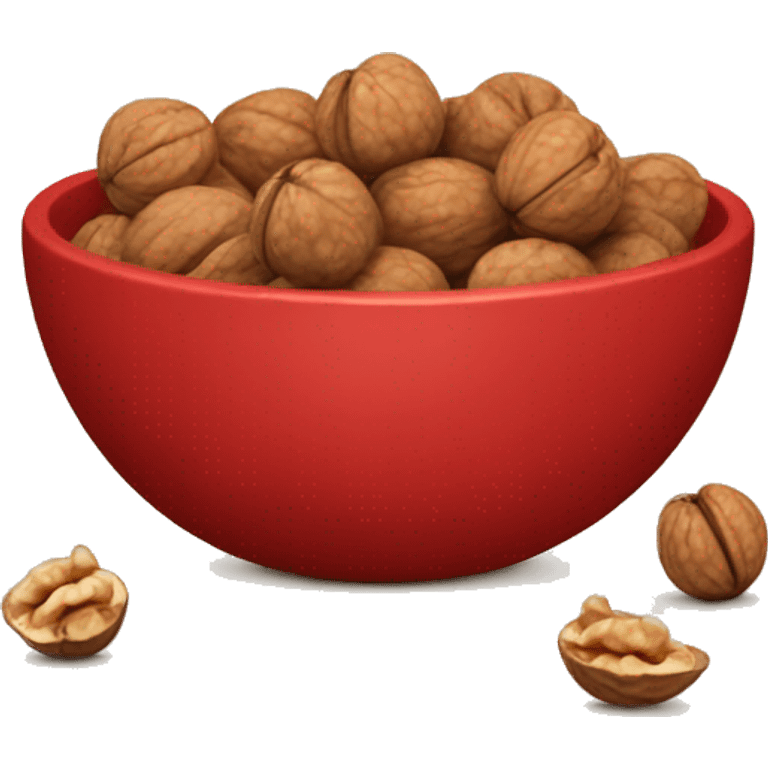 red bowl of walnuts emoji