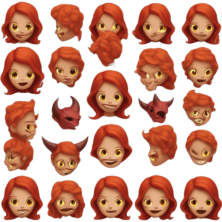 Redhair devil woman emoji