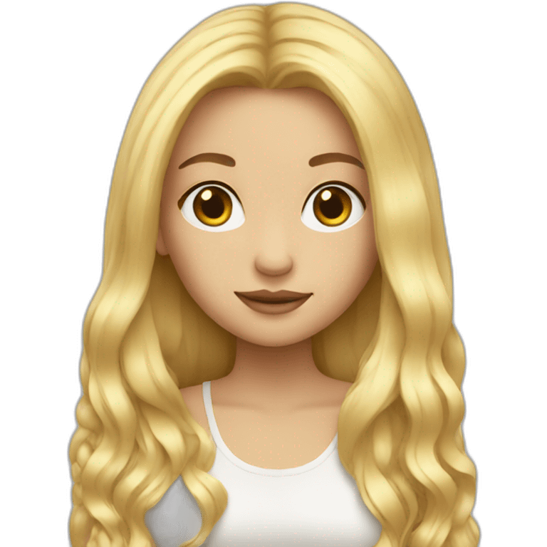 Blondie girl with long hair emoji