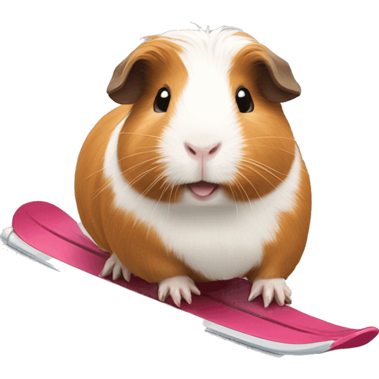 Guinea Pig skiing emoji