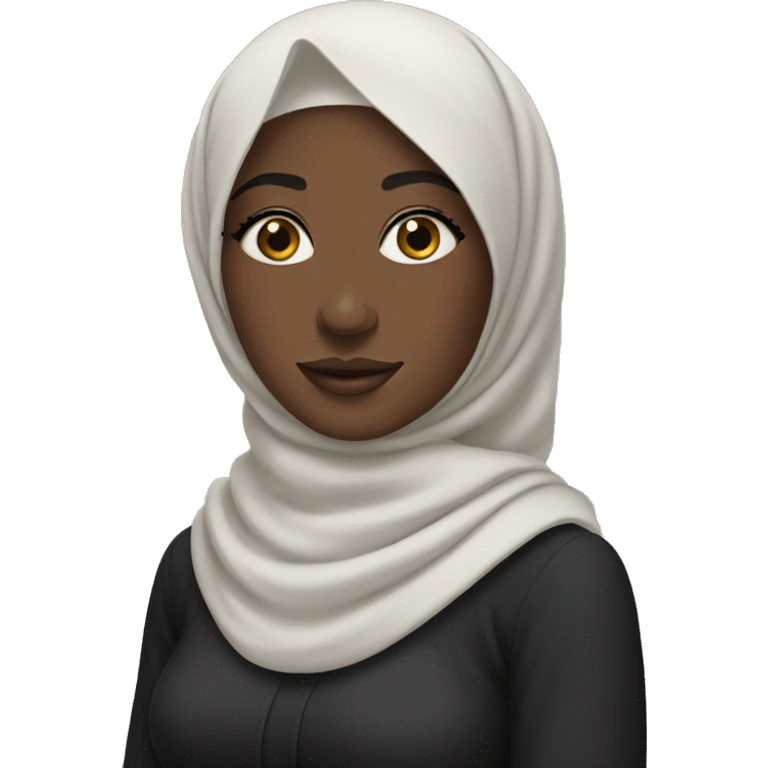 Black Hijabi with earrings emoji