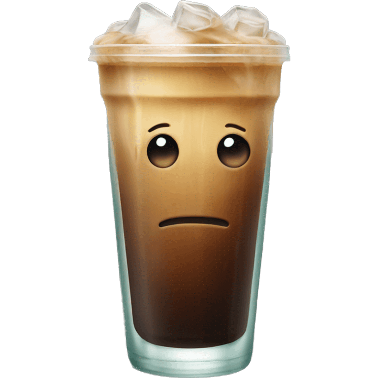 iced coffee in glass emoji