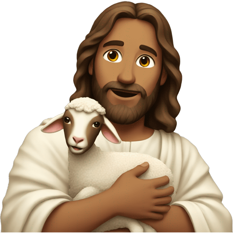 jesus holding a lamb emoji